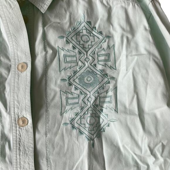 Vintage 1990s Regina Porter Button Down Southwest Embroidered Boho Mint 1X GUC - Picture 3 of 16